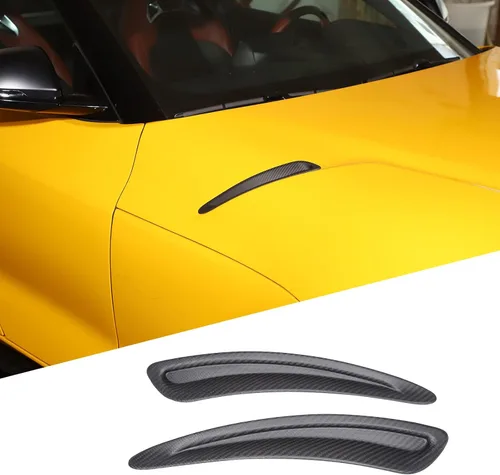 Miniatura 9 de Cubierta de ventilación de aire de fibra de carbono real para capó, compatible con Toyota Supra GR A90 A91 MK5 2019-2025, moldura adhesiva de salida