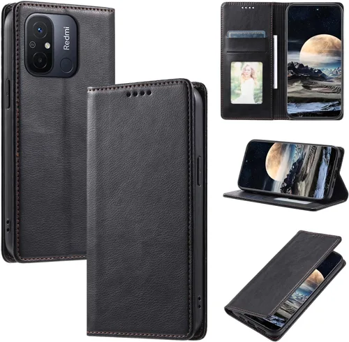 Miniatura 64 de Funda de cuero compatible con Google Pixel 7, compatible con Google Pixel 7 5G GVU6C GQML3 Flip Folio PU Funda de cuero negro