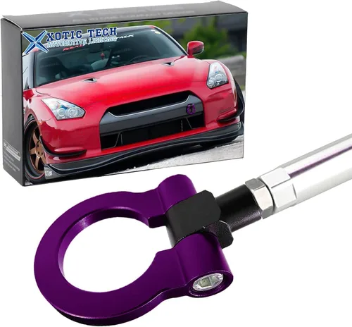 Miniatura 10 de JDM - Gancho de remolque para parachoques delantero y trasero de aluminio para Nissan 370Z GTR Juke Infiniti G37 QX70 FX35 Rojo