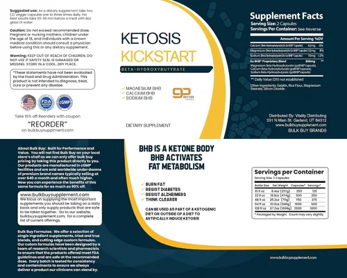 Miniatura 6 de Ketosis Kickstart - Sales de beta-hidroxibutirato de 750 CT para dieta cetogénica en un tarro de agarre cuadrado transparente