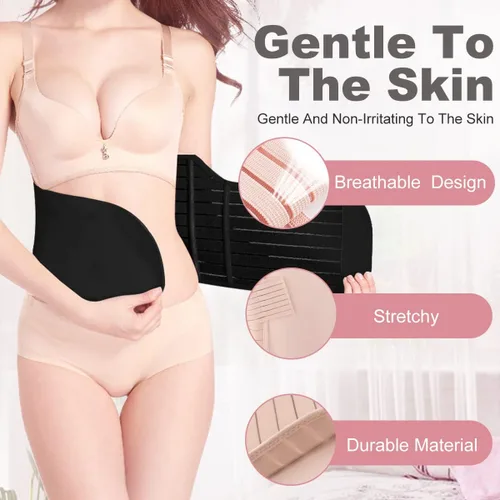 Miniatura 3 de 3 In 1 Postpartum Belly Band Wrap - Abdominal Binder Post Surgery C Section Compression Girdle Belt