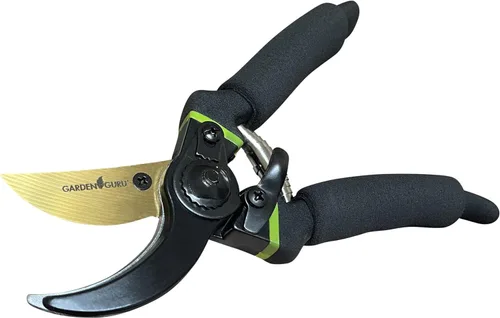 Garden Guru Tijeras de Podar de Jardín de Agarre Suave Tijeras Cortadoras - Cuchillas de Titanio Endurecido - Agarres Cómodos – Podadoras de Mano de