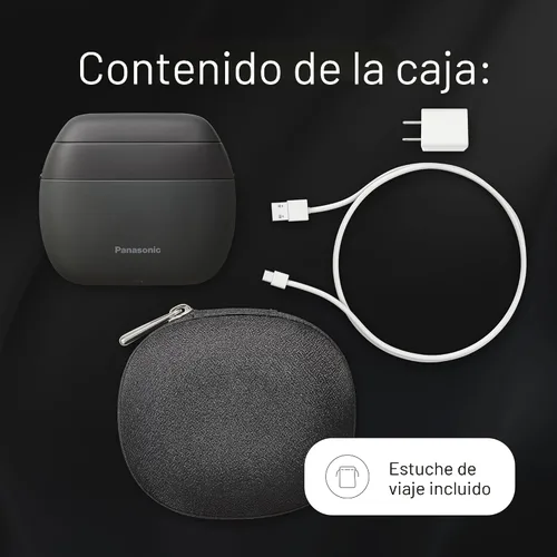 Miniatura 9 de Afeitadora eléctrica Panasonic ARC5 de tamaño palma, afeitadora de viaje compacta de lujo manual con sistema de corte de 5 cuchillas y carga USB-C