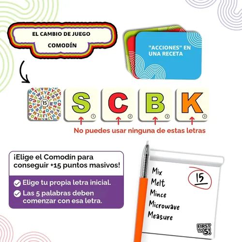 Miniatura 5 de Skillmatics Juego de mesa y cartas: juego de primera a 5, categoría con un toque, perfecto para fiestas, familia, noche de juegos, pensamiento