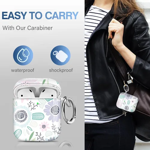 Miniatura 4 de Maxjoy funda para AirPods, funda protectora para AirPods de poliuretano termoplástico duro, diseño para niñas, hombres y mujeres, compatible