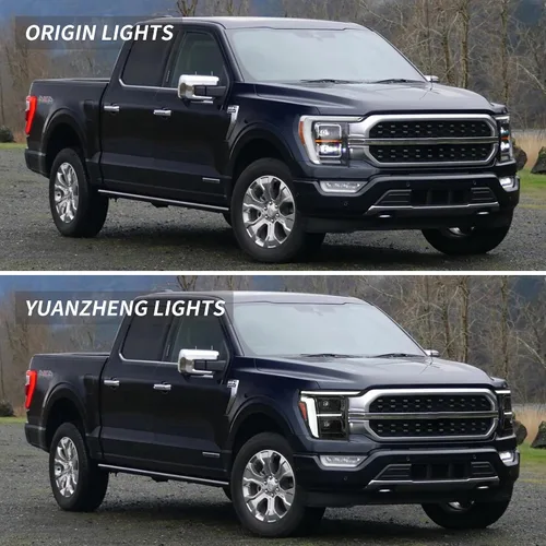 Miniatura 8 de VLAND - Faros delanteros LED para Ford F150 2021-2023 [solo apto para F-150 con luz halógena/xenón OEM], DRL amarillo o blanco, no para Raptor