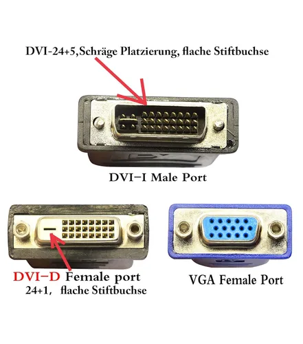 Miniatura 2 de Wyse - Cable divisor DVI-I a DVI-D y VGA de 10 pulgadas, doble monitor compatible con Dell OptiPlex GX620 SC280 y más