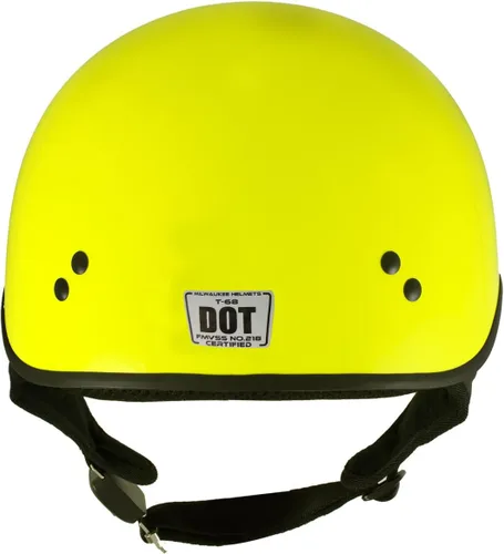 Miniatura 2 de Milwaukee Helmets T68 'The O.G.' Hi-Vis - Casco para motocicleta, color amarillo neón, aprobado por DOT, para hombres y mujeres
