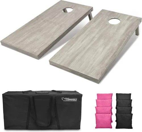 Miniatura 80 de GoSports Juego de tablas de cornhole de madera de tamaño reglamentario de 4 x 2 pies, incluye funda de transporte y bolsas de frijoles