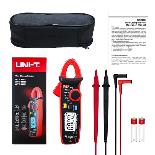 Miniatura 6 de UNI-T UT210e Medidor de Pinza Digital AC DC Amperímetro Multímetro de Pinza True RMS 2000 Cuentas Voltímetro Probador de Continuidad Capacitor