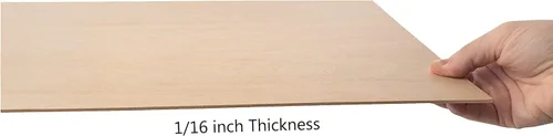 Miniatura 3 de Hammont Hojas de tilo - Paquete de hojas de madera láser de 8 a 12 x 8 pulgadas, madera fina de 1/16 para manualidades, tablero de madera