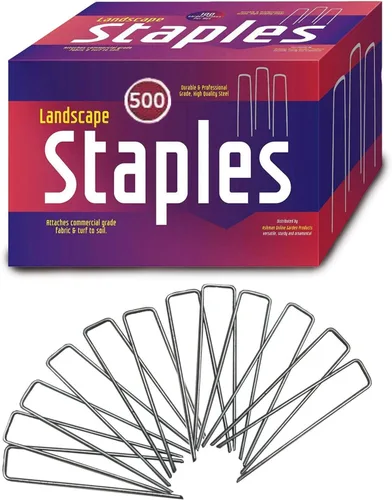 Miniatura 12 de Grapas de jardín para césped, grapas para tela de paisaje, alfileres de anclaje, grado profesional. Longitud total de 6 pulgadas, S, Galvanizado