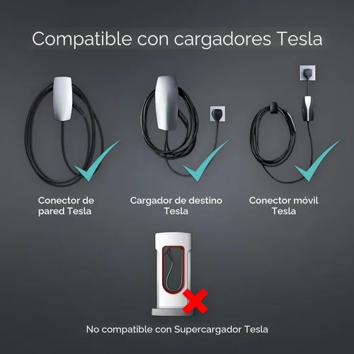Miniatura 3 de Lectron Adaptador de carga Tesla a J1772 EV – Convertidor NACS, 48 Amp y 250V, compatible con conectores Tesla de alta potencia, cargadores