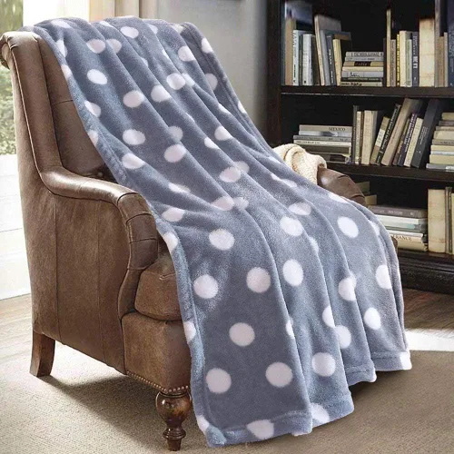 Miniatura 7 de JML - Manta de tela de polar de 50 x 60 pulgadas, lujosa, suave y ligera, para la cama y el sofá Color liso violeta