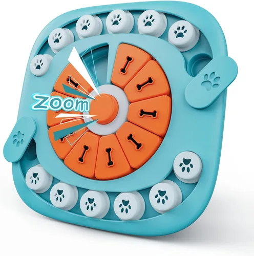 Miniatura 9 de FOXMM Juguetes interactivos de rompecabezas de golosinas para perros para entrenamiento de QI y estimulación mental, divertido alimentador lento