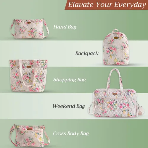 Miniatura 6 de Maison d' Hermine - Bolsa de lona de algodón reutilizable para mujeres, con asa para el hombro, bolsas a granel para compras y viajes