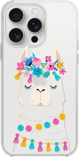 Miniatura 46 de Blingy's Funda para iPhone 15 Pro, lindo estilo de gato con patrón de flor de cerezo divertido diseño de animales de dibujos animados, funda Gato