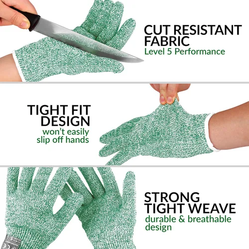 Miniatura 4 de Zulay - Guantes resistentes a los cortes, protección de grado alimenticio nivel 5, cómodos guantes de corte de seguridad, guantes de trabajo forro