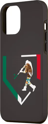 Miniatura 2 de Funda para iPhone 12 Pro Max Mexico High School Baseball Player Mexican Flag Home Plate Case
