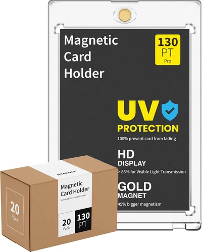 Miniatura 13 de Tarjetero magnético de 55 puntos, paquete de 5 portatarjetas One Touch para tarjetas intercambiables, color blanco transparente