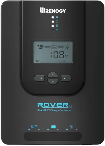 Miniatura 8 de Renogy Controlador de carga Rover 20A MPPT 12V/24V Pantalla LCD de detección automática 99.9% de eficiencia para baterías de gel/inundadas/litio