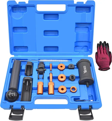 Kit Extractor Instalador de Inyectores de Combustible, Compatible con Audi VW Skoda Seat 1.4 1.6 1.8 2.0 2.7 3.0 3.2 3.6 V6 4.2 V8 FSI TSI, Motores