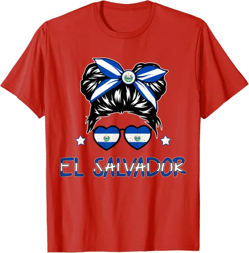 Miniatura 61 de Camiseta de El Salvador para Niñas Bandera Patrimonio Hispano Salvadoreño