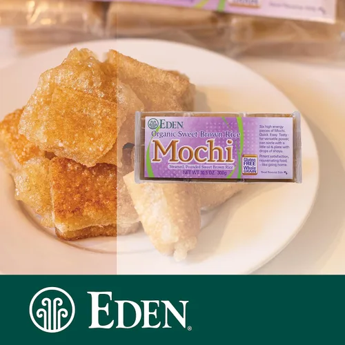 Miniatura 5 de Eden Mochi de arroz integral dulce orgánico, grano entero, fabricado tradicionalmente en Japón, 10.5 onzas