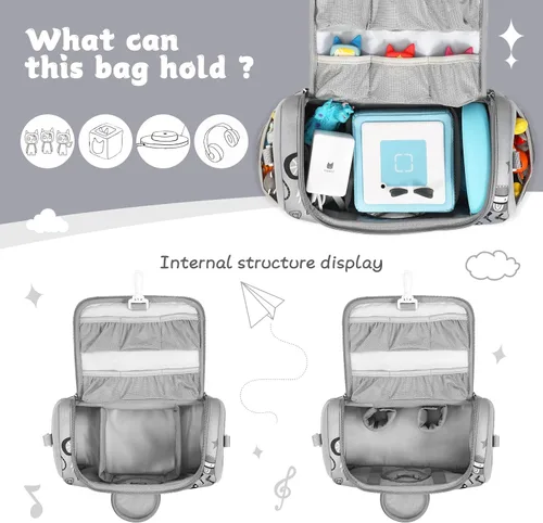 Miniatura 3 de Estuche de Transporte OUKNAK para el Set Inicial de Toniebox, Bolsa de Almacenamiento para Portador de Toniebox 2, Estuche de Transporte para Gris