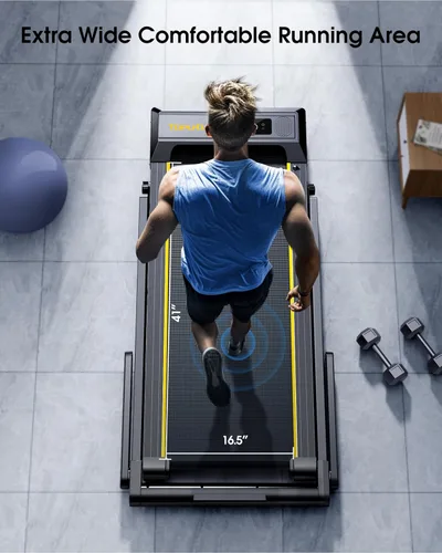 Miniatura 13 de TOPUTURE Walking Pad Treadmill with 12% Incline & Handle Bar, Treadmills for Home with Bluetooth Speaker, 4 in 1 Under Desk Treadmill Folding