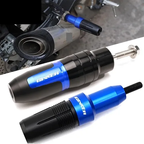 Miniatura 2 de TEMKIN W para Suzuki Gixxer SF250 Sf 250 SF250 150 125 SF motocicleta CNC Accesorios protección contra caídas Deslizador de escape deslizante B Negro