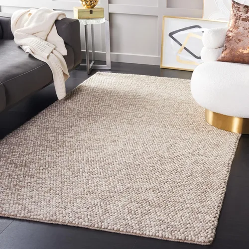 Miniatura 44 de SAFAVIEH Natura Collection - Alfombra decorativa, 2 x 3 pies, color beige, mezcla de lana hecha a mano, diseño texturizado, ideal para pasillo
