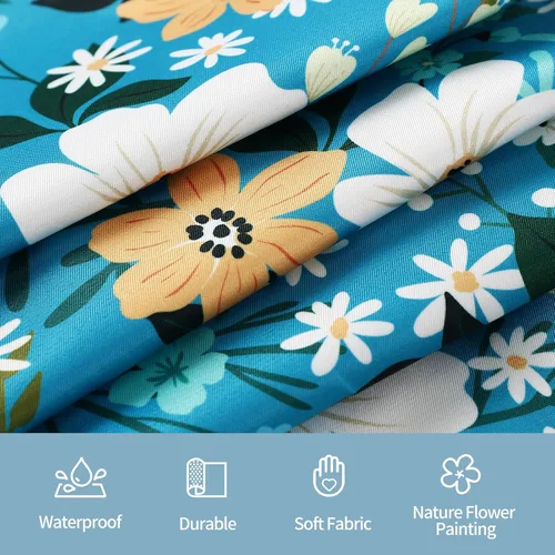 Miniatura 4 de Delantal floral para mujer, paquete de 2 delantales para mujer con bolsillos, delantales de cocina impermeables para cocinar, hornear