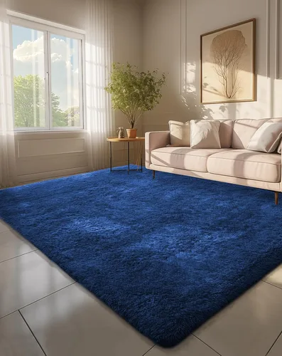 Miniatura 69 de Ophanie Alfombra Verde de Césped, Alfombras de Área para Dormitorio, Alfombra Shag Esponjosa de 4x6 pies, Suave Peluda Afelpada Linda para Niños 7