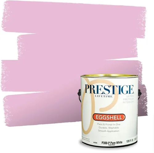 Miniatura 170 de Prestige Paints E100-T-SW6591 Pintura exterior e imprimación en uno, 1 galón, plano, combinación comparable de Sherwin Williams Amaryllis, 1 galón