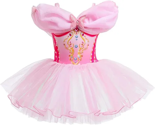 MYRISAM - Maillots de princesa para niñas, tutú de ballet, vestido de bailarina con falda, para cumpleaños, fiesta elegante, disfraces de Halloween
