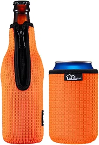 Miniatura 8 de Fundas aislantes para botellas de cerveza 12 oz 330 ml; cubiertas estándar para botellas de cerveza; chaqueta para botellas con cremallera; fundas