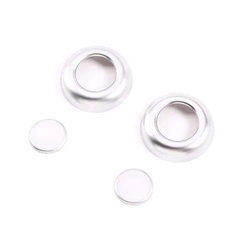 Miniatura 7 de Cubierta de plástico ABS para decoración de botón de interruptor de asiento de automóvil para Land Rover Defender 110 2020 para Defender 90 plateado