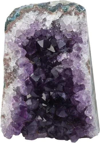 Miniatura 6 de Nupuyai Piedra de muestra de racimo de amatista natural para decoración del hogar, figuras de geoda de cuarzo de cristal crudo para decoración