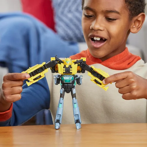 Miniatura 10 de Transformers EarthSpark Cyber-Combiner Bumblebee and Malto Robot Figuras de acción, juguetes interactivos para niños y niñas a partir de 6 años