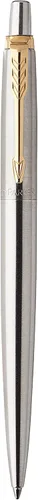 Miniatura 7 de Parker Jotter Bolígrafo de acero inoxidable CT bolígrafo, con caja de regalo, dorado, (Steel and Gold)