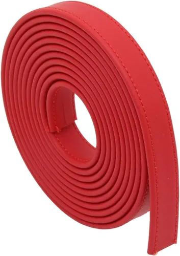 Miniatura 5 de lalatia Correas de cuero sintético cosidas para manualidades, tiras de cuero con costuras de 1/2 pulgada de ancho, 2 yardas de largo, color negro
