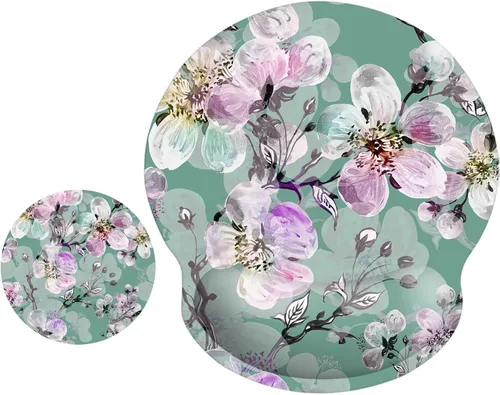 Miniatura 24 de ITNRSIIET Alfombrilla ergonómica para ratón con soporte para muñeca, reposamuñecas, superficie lisa, base de goma antideslizante, suministros