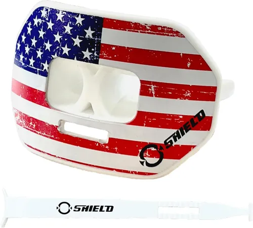 O Shield Protector bucal con diseño de vórtice de fútbol americano con diseño de flujo de aire, ajuste hermético para una mejor respiración,