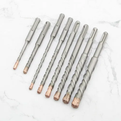 Miniatura 6 de Brocas de martillo SDS Plus, brocas de martillo rotativo con punta de carburo cruzado, herramienta de abridor de pared de agujero de mampostería