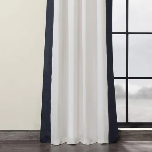 Miniatura 3 de HPD Half Price Drapes PRCT-VC1713-84-GR - Cortinas de algodón con ojales estampadas para sala de estar y dormitorio (1 panel), 50 x 84 pulgadas