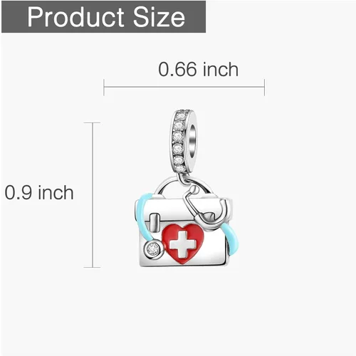 Miniatura 6 de Dije colgante de plata de ley 925 para pulsera y collar para el día de la madre, Plata esterlina