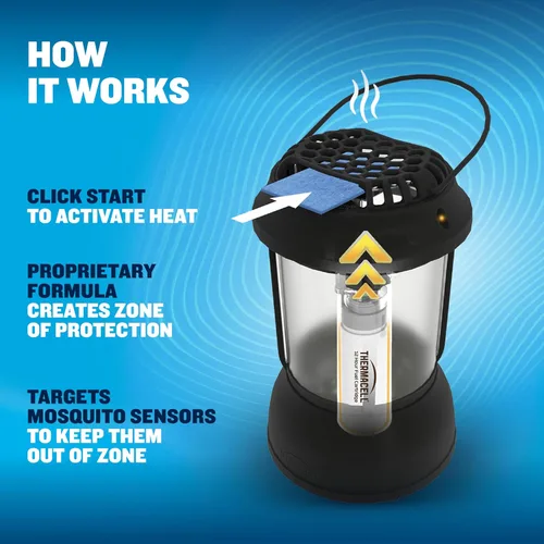Miniatura 5 de Thermacell - Linterna repelente de mosquitos; repelente de mosquitos sin aerosol para patios; incluye 12 horas de protección; sin olor, alternativa