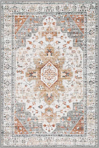 Miniatura 8 de Moynesa Alfombra ultra fina lavable de 2 x 3 pies, alfombra pequeña de cocina para entrada, interior, antideslizante, tapete vintage para puerta