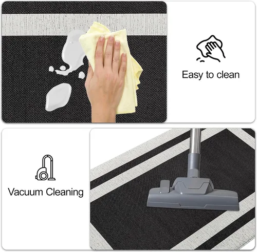 Miniatura 3 de Tapetes antifatiga para suelo de cocina, tapetes acolchados antifatiga de cocina de 17.3 x 27.5 pulgadas, impermeables, antideslizantes, de pie